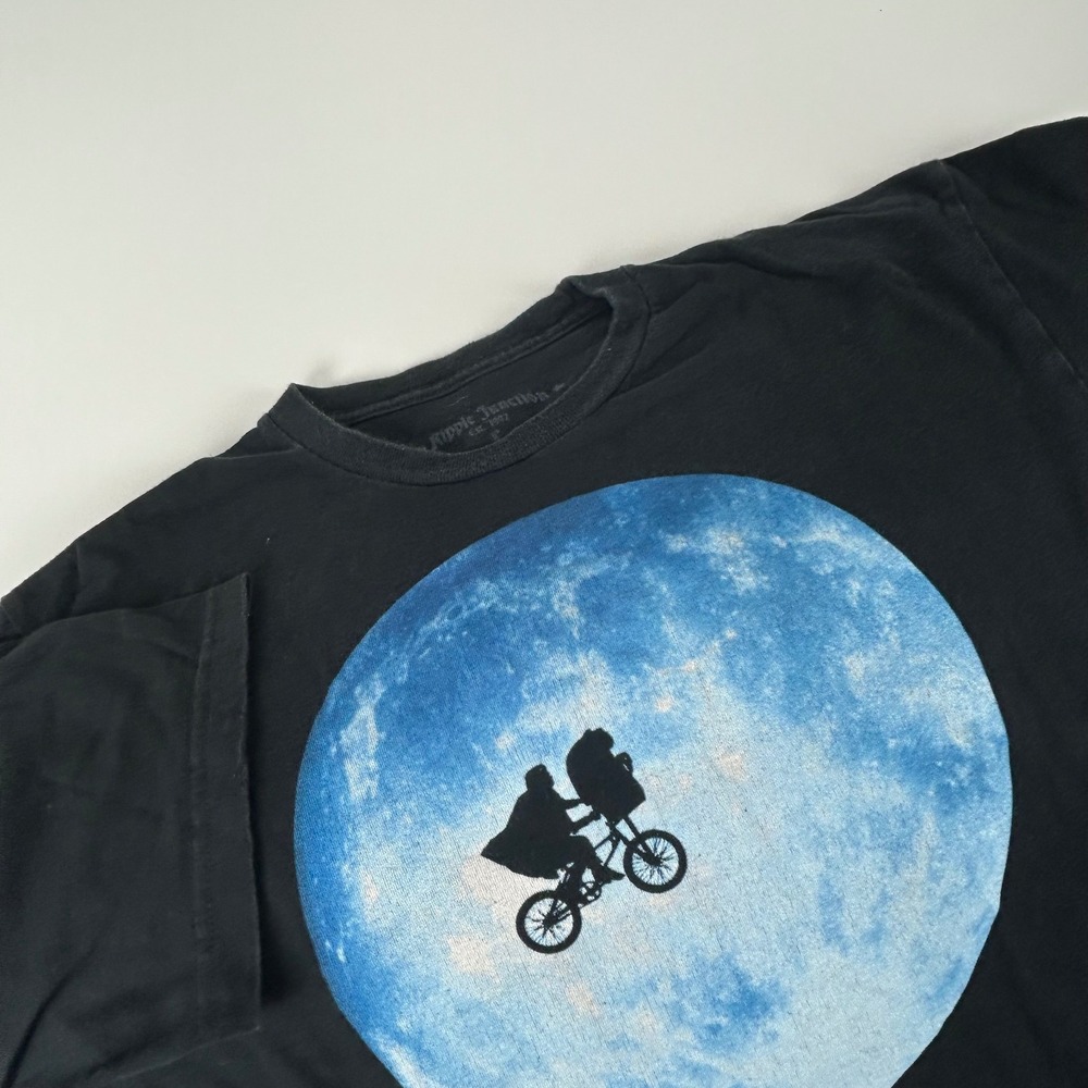 Ripple Junction Men's L ET The Extra Terrestrial Moon Graphic T-Shirt Black